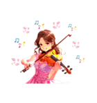 バイオリン女子 お嬢様（個別スタンプ：28）