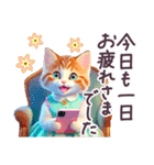 毎日使える ワンピねこ 敬語 文字大きめ（個別スタンプ：11）