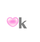 使いやすいCuteな文字スタンプ❤️（個別スタンプ：1）