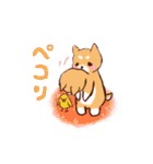 柴犬とヒヨコスタンプ（個別スタンプ：8）