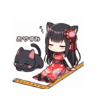 日常で使えるチャイナ娘と時々黒猫（個別スタンプ：8）