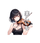 バイオリン弾きの星野さん（個別スタンプ：2）