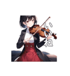 バイオリン弾きの星野さん（個別スタンプ：5）