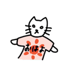 Tシャツ猫のスタンプ（個別スタンプ：1）