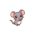 チビキャラ(鼠)（個別スタンプ：1）
