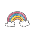 日常カラフルクレヨン（個別スタンプ：1）