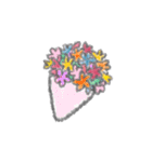 日常カラフルクレヨン（個別スタンプ：7）