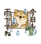 柴犬・茶色い犬 『雨の日』梅雨（個別スタンプ：8）