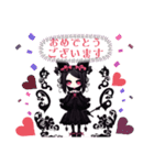 【敬語スタンプ】Gothic character Ver.（個別スタンプ：37）