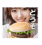 【高画質】ハンバーガー大好き♡お姉さん（個別スタンプ：6）