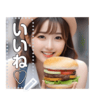 【高画質】ハンバーガー大好き♡お姉さん（個別スタンプ：12）