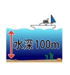 釣り人専用水深・潮汐・潮流スタンプ（個別スタンプ：19）