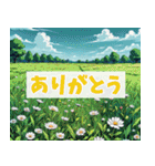 春に使いやすい背景の多くが桜になってるよ（個別スタンプ：10）