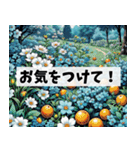 春に使いやすい背景の多くが桜になってるよ（個別スタンプ：40）