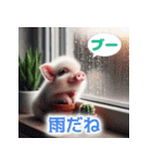 キュートなミニブタ 梅雨から夏向け（個別スタンプ：4）