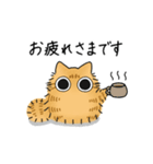 ねこぽっくる長毛茶トラ【敬語】（個別スタンプ：5）