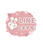 動く背景⬛LINEモクモク❤️定番⬛ウサギ❹❶（個別スタンプ：11）