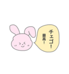 うさぎさんの韓国語スタンプ（個別スタンプ：21）