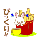 うさぎ日和(白)①-toYvu-（個別スタンプ：35）