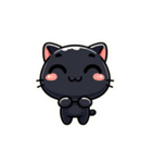 魅力的な黒猫：感情を表現（個別スタンプ：5）