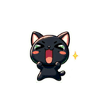 魅力的な黒猫：感情を表現（個別スタンプ：13）
