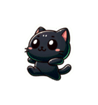 魅力的な黒猫：感情を表現（個別スタンプ：15）