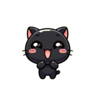 魅力的な黒猫：感情を表現（個別スタンプ：19）