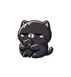 魅力的な黒猫：感情を表現（個別スタンプ：27）