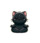 魅力的な黒猫：感情を表現（個別スタンプ：31）