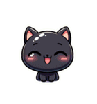 魅力的な黒猫スタンプコレクション（個別スタンプ：11）
