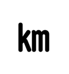 LINEのアレンジ機能で使用する数字・単位（個別スタンプ：24）