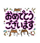 デカ文字！敬語•丁寧語と柴犬たち（個別スタンプ：4）