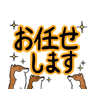 デカ文字！敬語•丁寧語と柴犬たち（個別スタンプ：23）