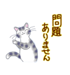 和風猫＜よく使う敬語 4＞（個別スタンプ：5）