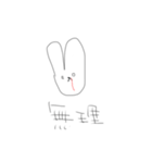 ゆるっとしたうさぎです。（個別スタンプ：1）