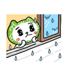 「雨なのにぃ」かぶるんです猫21（個別スタンプ：18）