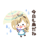 モノトーンGirlyちゃんおとぎの国・梅雨（個別スタンプ：21）