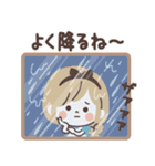 モノトーンGirlyちゃんおとぎの国・梅雨（個別スタンプ：25）