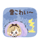 モノトーンGirlyちゃんおとぎの国・梅雨（個別スタンプ：36）