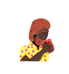 Black Boys in Flowers（個別スタンプ：6）