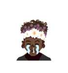 Black Boys in Flowers（個別スタンプ：7）