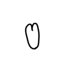 幼児文字 絵文字 顔文字 記号（個別スタンプ：3）