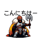 RPGゲームの熱い勇者達 でか文字ドット絵（個別スタンプ：26）