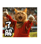 サッカー猫で伝えよう！！（個別スタンプ：9）