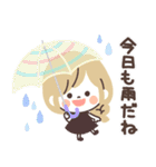 モノトーンGirlyちゃん・梅雨（個別スタンプ：21）