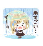 モノトーンGirlyちゃん・梅雨（個別スタンプ：26）