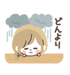 モノトーンGirlyちゃん・梅雨（個別スタンプ：34）