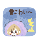 モノトーンGirlyちゃん・梅雨（個別スタンプ：36）