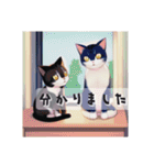 色んなイラストのかわいい猫ちゃんたち（個別スタンプ：10）