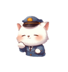 警察猫ちゃん（個別スタンプ：10）